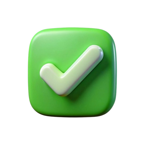 3d render of a green check mark icon Premium AI generated PSD removebg preview
